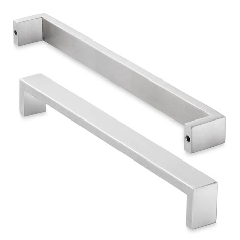 brushed nickel square bar pulls cabinet handles stainless steel|brushed nickel 70mm cabinet pulls.